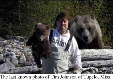 Tim Johnson and the bear