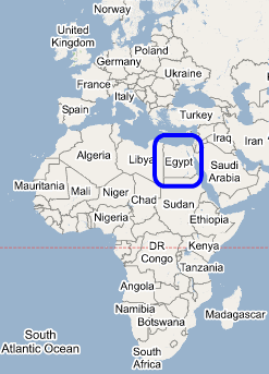 Egypt on map
