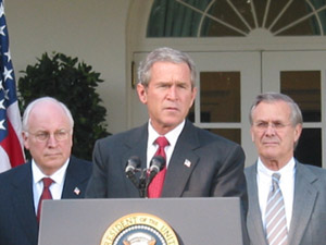 Bush and crew